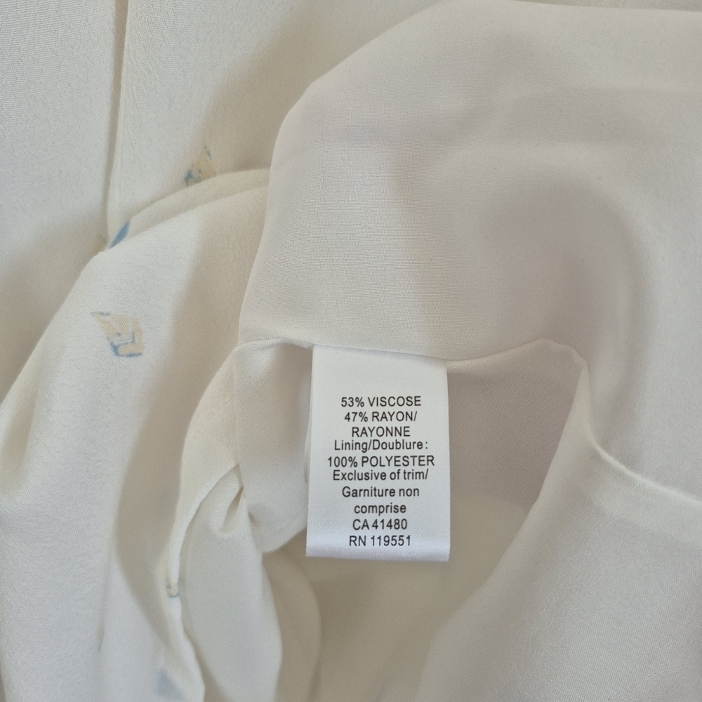 Gentle Fawn Sleeveless Shift Summer Dress White & Blue Micro Geo Print - Picture 8 of 8